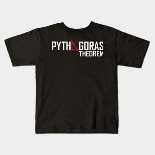 Pythagoras theorem - dark Kids T-Shirt